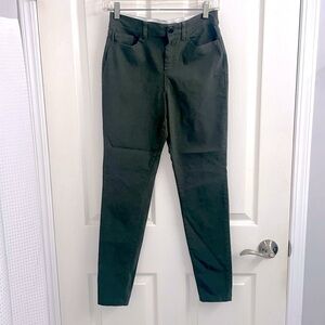 Ricki’s Slim Ankle Pants Olive Stretchy Pockets Pull On Elastic Waist Size S